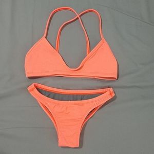 Jolyn women's papaya bikini top only